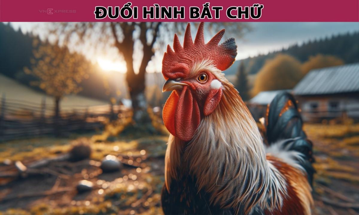Gà trống vàng oai vệ