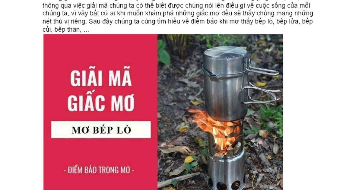 Giải mã giấc mơ thấy ông lò đang cháy