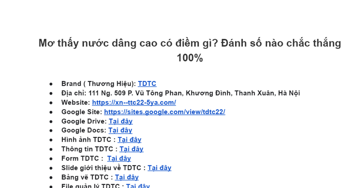 Giải Mã Giấc Mơ Đêm Nằm Mơ Phố Thu Phương