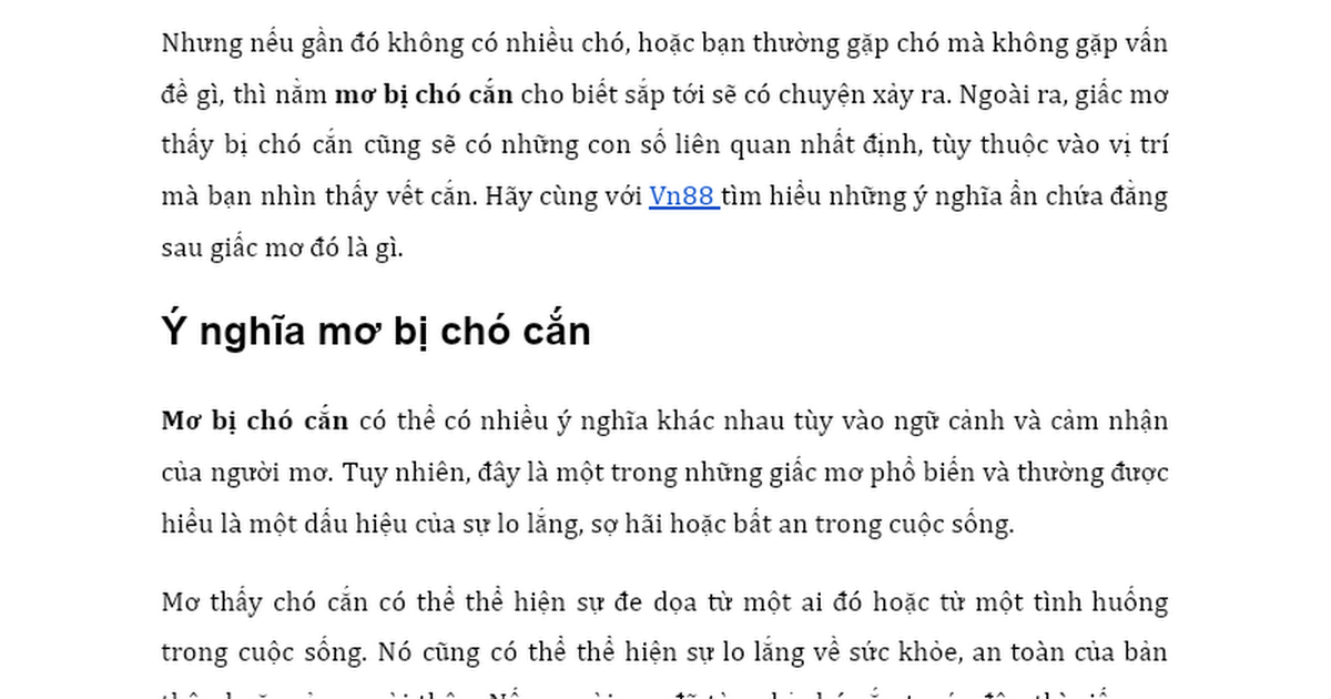 Nằm mơ bị chó cắn chảy máu đánh con gì?